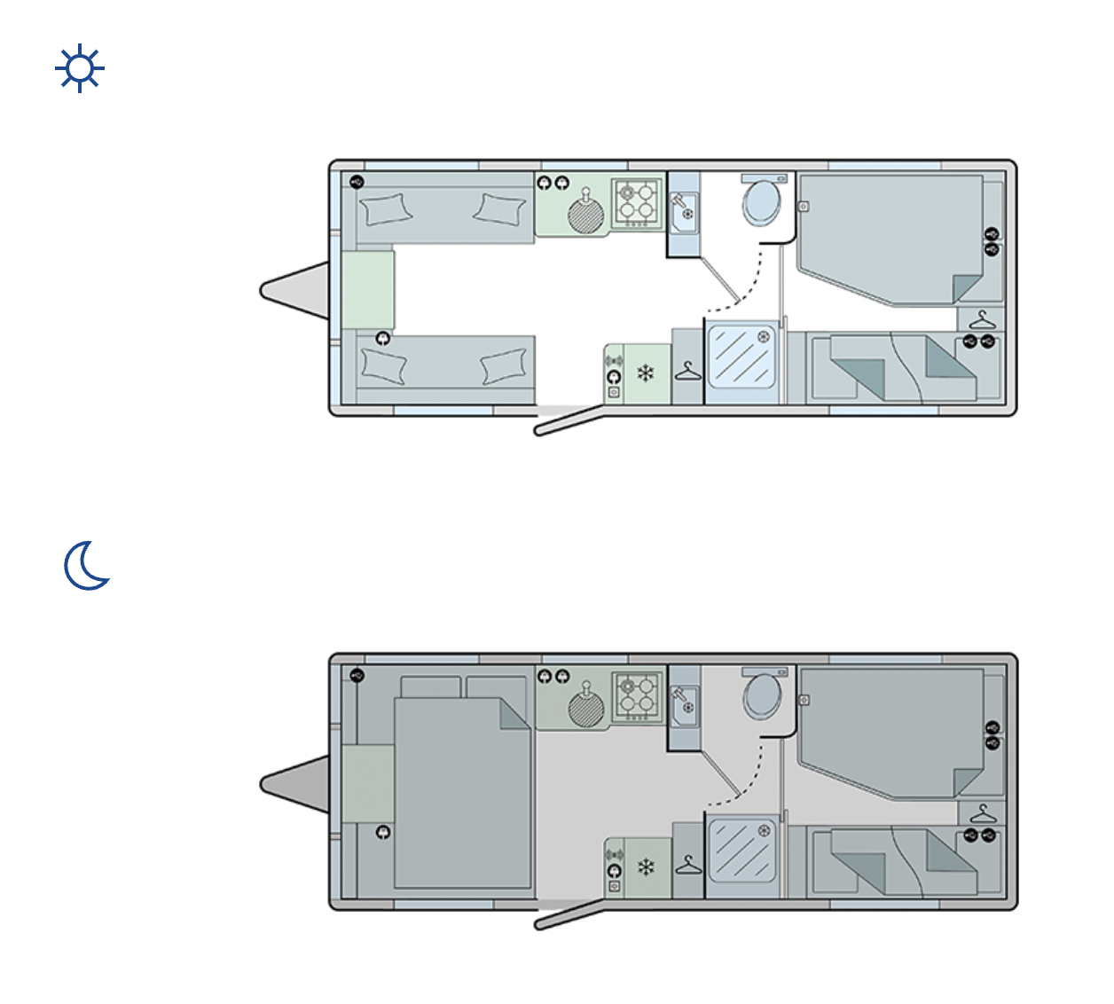 bailey pegasus amalfi 6 berth caravan floorplan